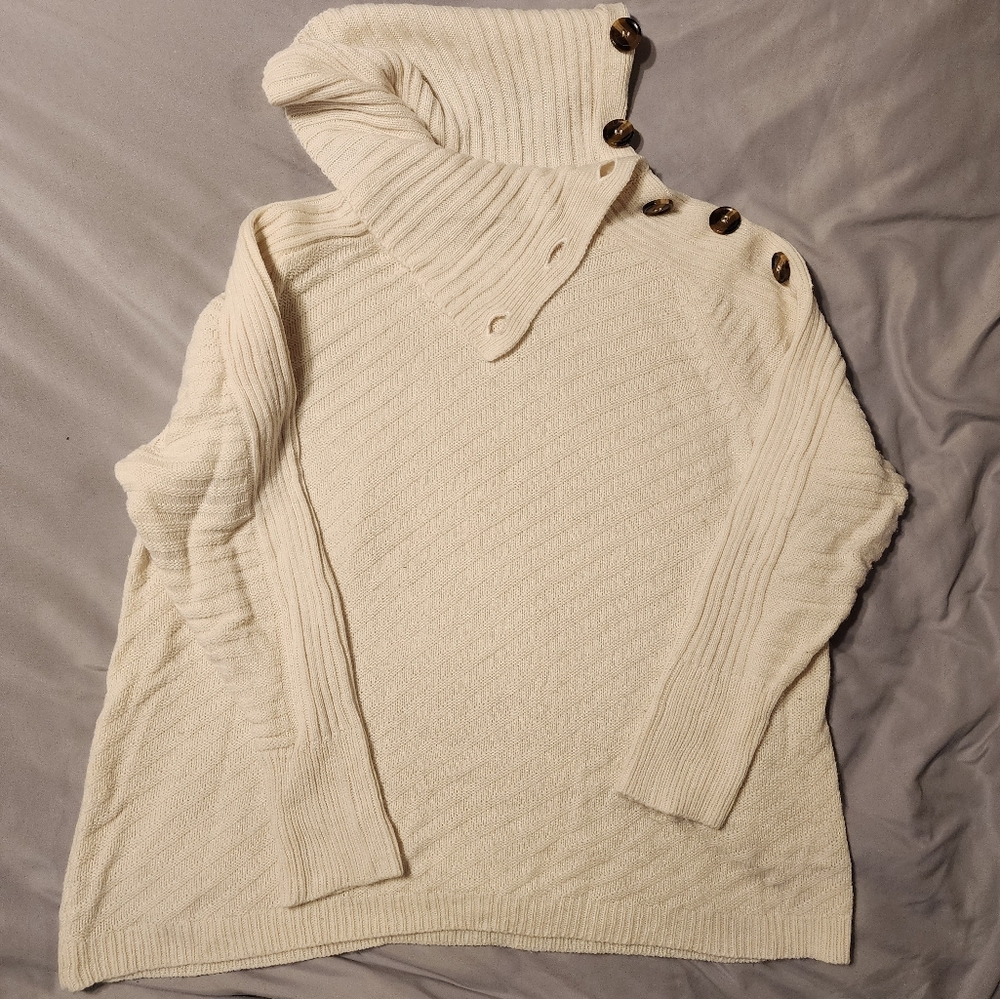 EUC Cream Turtleneck Dress Barn XL Sweater